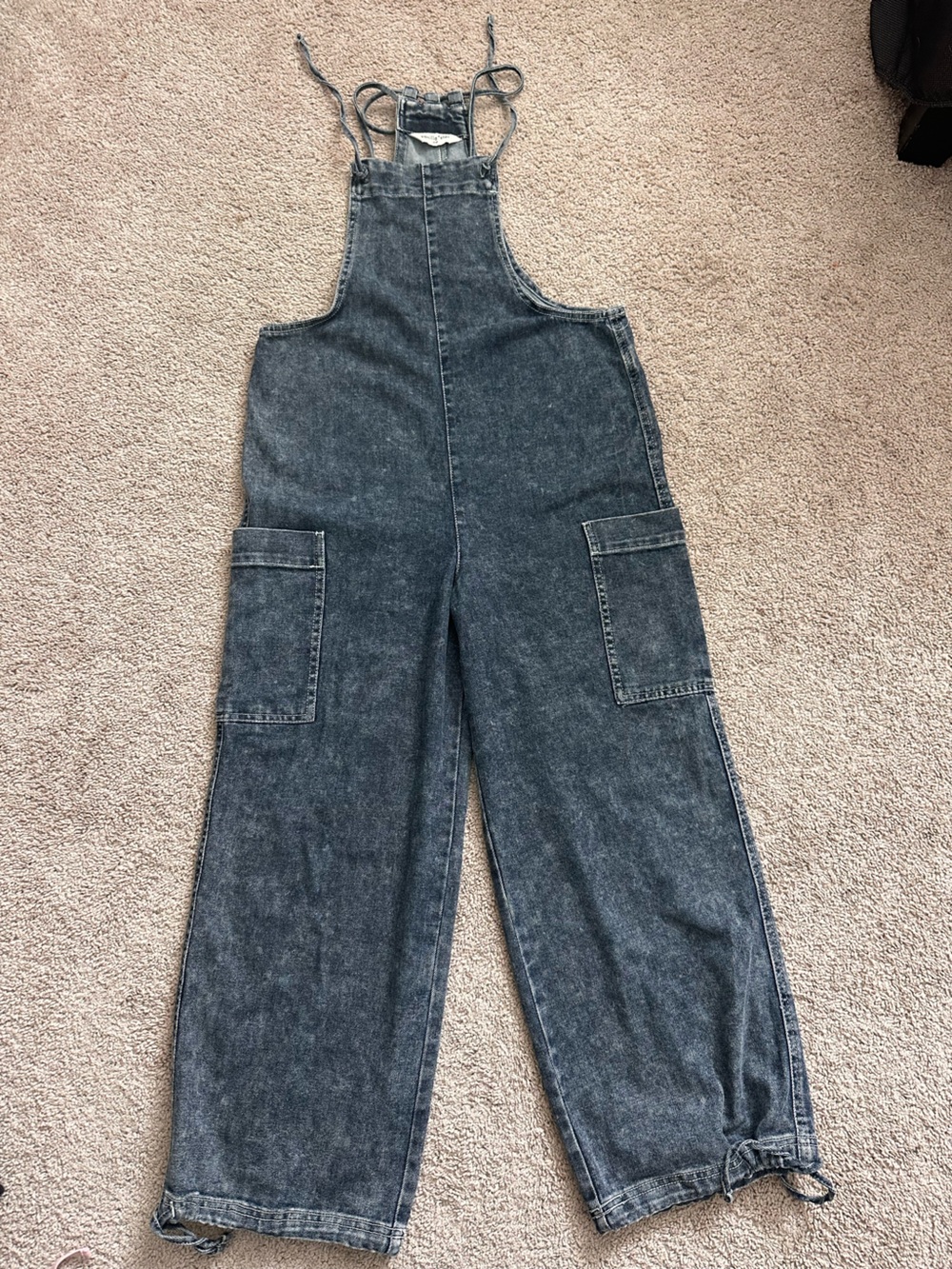 Washed Denim Overalls - Picture 3 of 4